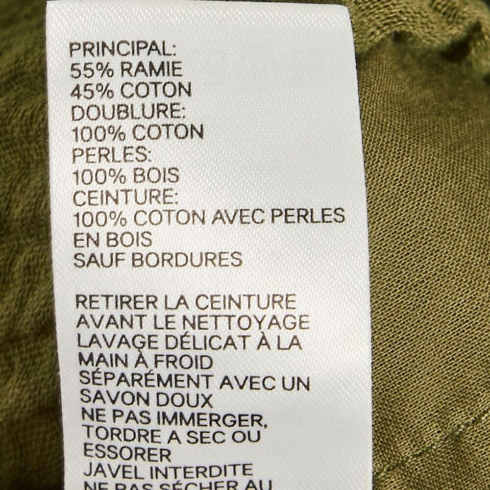Zimmermann Olive Green Ramie & Cotton Belted Jumpsuit Xs - Picture 5 of 5